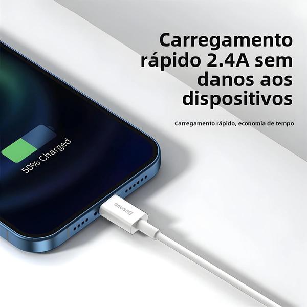 Imagem de Cabo USB Baseus de Carregamento Rápido para iPhone e iPad