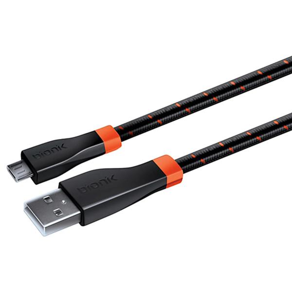 Imagem de Cabo USB Bionik LYNX para PS4 - Preto e Laranja (BNK-9001)