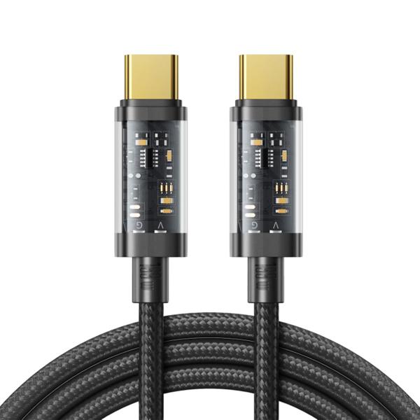 Cabo Usb C 100W Carregamento Ultra Rápido 1,2m Preto Joyroom Imagem de Cabo Usb C 100W Carregamento Ultra Rápido 1,2m Preto Joyroom