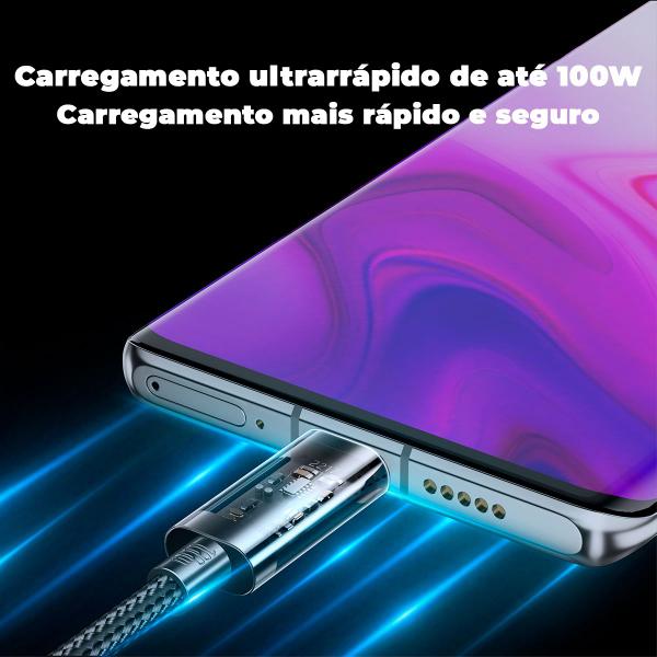 Cabo Usb C 100W Carregamento Ultra Rápido 1,2m Preto Joyroom Imagem de Cabo Usb C 100W Carregamento Ultra Rápido 1,2m Preto Joyroom