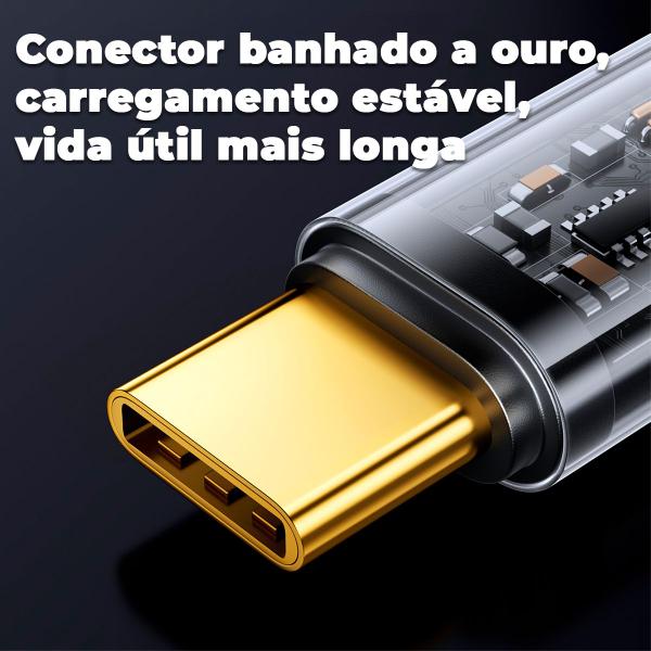 Cabo Usb C 100W Carregamento Ultra Rápido 1,2m Preto Joyroom Imagem de Cabo Usb C 100W Carregamento Ultra Rápido 1,2m Preto Joyroom