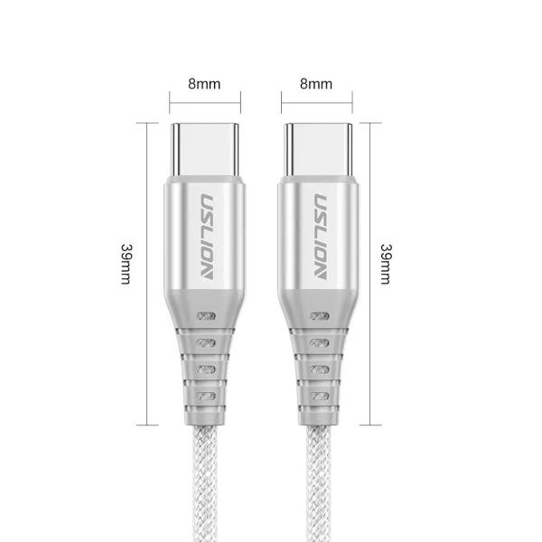 Cabo USB-C 60W Fast Charging 5A Colors 2m Uslion Imagem de Cabo USB-C 60W Fast Charging 5A Colors 2m Uslion