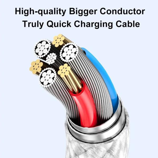Cabo USB-C 60W Fast Charging 5A Colors 2m Uslion Imagem de Cabo USB-C 60W Fast Charging 5A Colors 2m Uslion