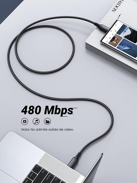 Imagem de Cabo Usb C 60W Tipo C Ugreen Fast Charge Pd Rápido 2 Metros