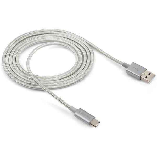 Imagem de Cabo USB-C em nylon 1,5 m EUAC 15NB Branco Intelbras