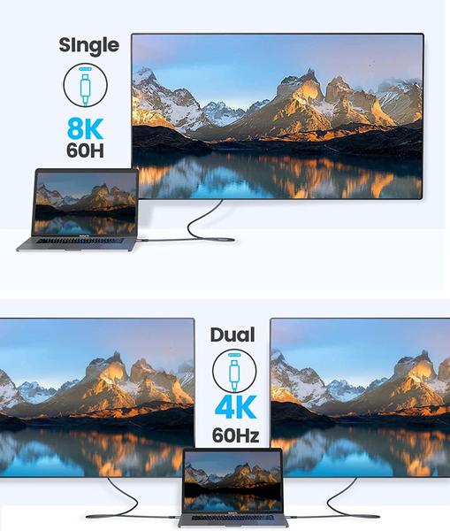 Imagem de Cabo USB-C ORICO 40gbps Thunderbolt 4 8k 60hz PD100w - 2 Metro