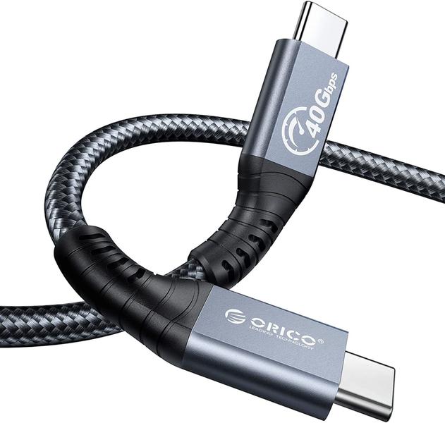 Imagem de Cabo USB-C ORICO 40gbps Thunderbolt 4 8k 60hz PD100w - 2 Metro