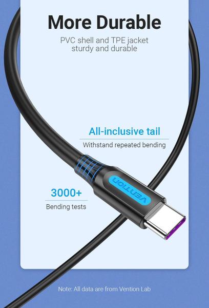 Imagem de Cabo Usb C Para Carregador 100w 5a 1m Vention Cotbf