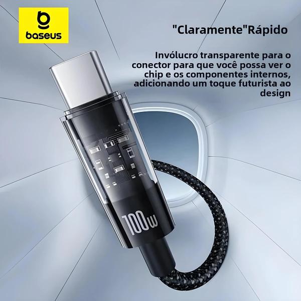 Imagem de Cabo USB-C para Carregamento Rápido 100W PD - Compatível com Xiaomi, POCO, Realme e MacBook