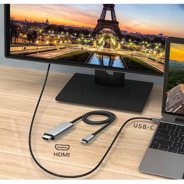 Imagem de Cabo USB-C Para HDMI 4K 60Hz 2 Metros Thunderbolt 3 HDMI 4K