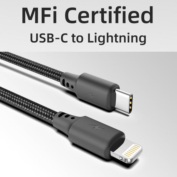 Imagem de Cabo USB C para Lightning Cenepor, pacote de 3 pés para iPhone