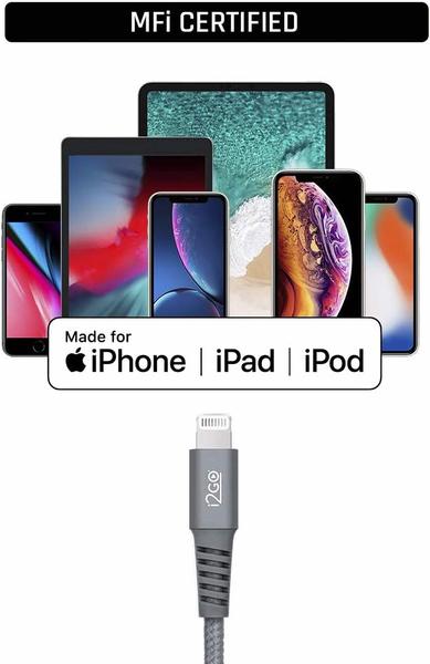 Cabo Usb-c Para Lightning Certificado Mfi I2go Pd 2 Metros Imagem de Cabo Usb-c Para Lightning Certificado Mfi I2go Pd 2 Metros