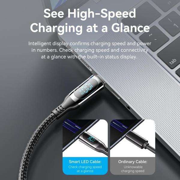 Cabo Usb-c Para Tipo-c Turbo Em Pd 100w 20v 5a Vention 2m Imagem de Cabo Usb-c Para Tipo-c Turbo Em Pd 100w 20v 5a Vention 2m