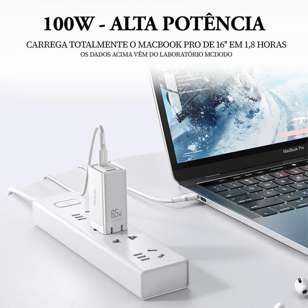 Imagem de Cabo Usb-C Para Tipo-C Turbo Pd 100w 5a 1m Metro Mcdodo