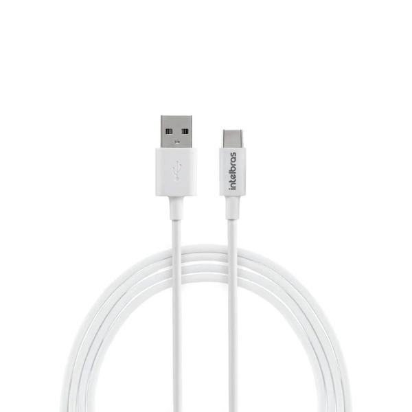 Imagem de Cabo USB-C para USB - 1,2 metro - Carregamento Rapido - Branco - Intelbras EUAC 12PB