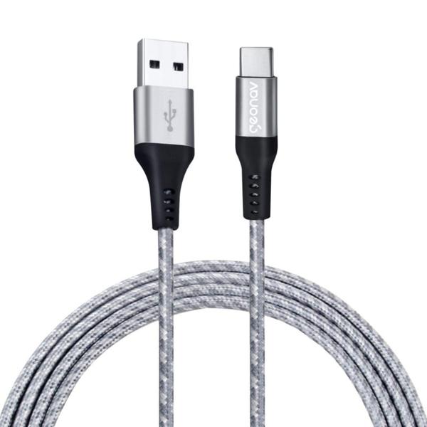 Imagem de Cabo USB-C para USB-A 2.0 Nylon Trançado Carregamento Rápido 1.5m Geonav - UCC06