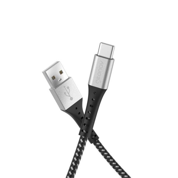 Imagem de Cabo usb-c para usb-a 40w revestimento nylon trançado 1,20m - geovav