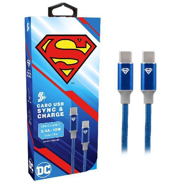 Imagem de Cabo USB-C para USB-C - 2.0 - 1,5m DC Mobile Superman 1 UN 5+