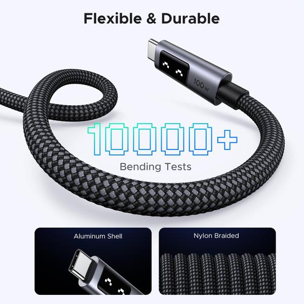 Imagem de Cabo USB C para USB C UGREEN Uno 100W Carregamento rápido 1m preto