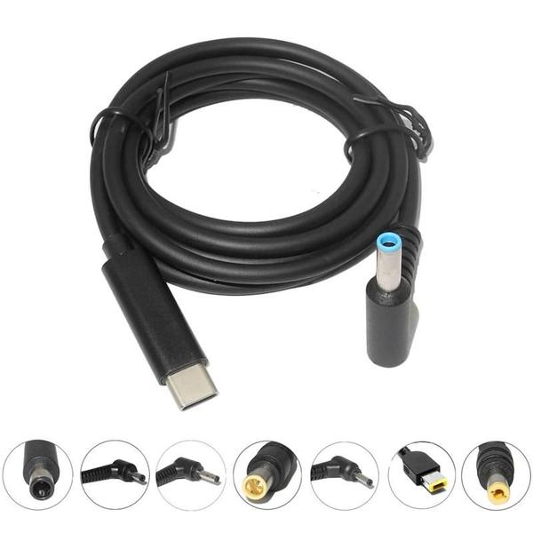 Imagem de Cabo USB-C PD para DC - Conversor de Adaptador de Alimentação Universal