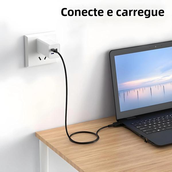 Imagem de Cabo USB-C PD para DC - Conversor de Adaptador de Alimentação Universal