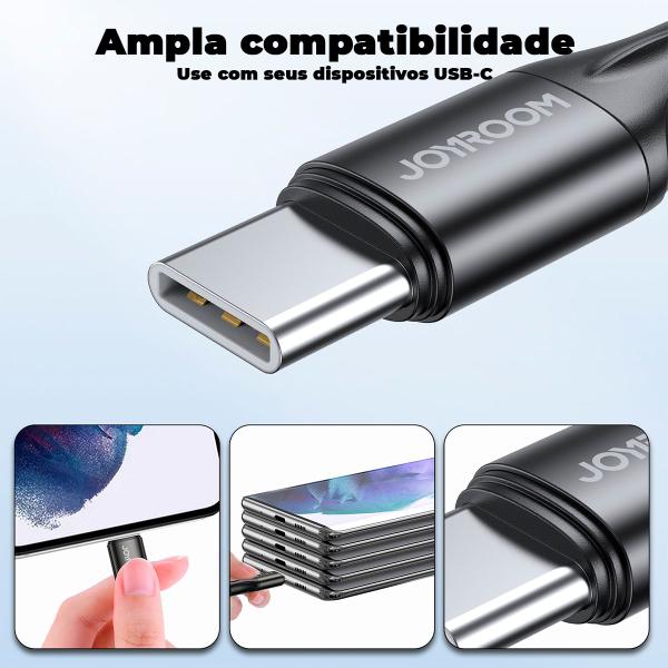 Imagem de Cabo Usb C X Usb C 60W Carregamento Rápido 1m Preto Joyroom