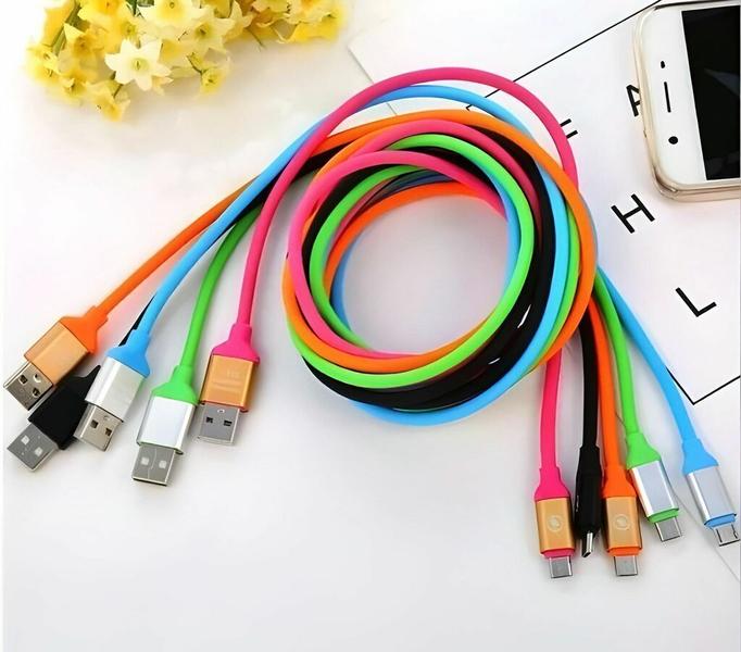 Imagem de Cabo USB Colorido Emborrachado 1.2 Metros Knup CO-405 (CABOCO405)