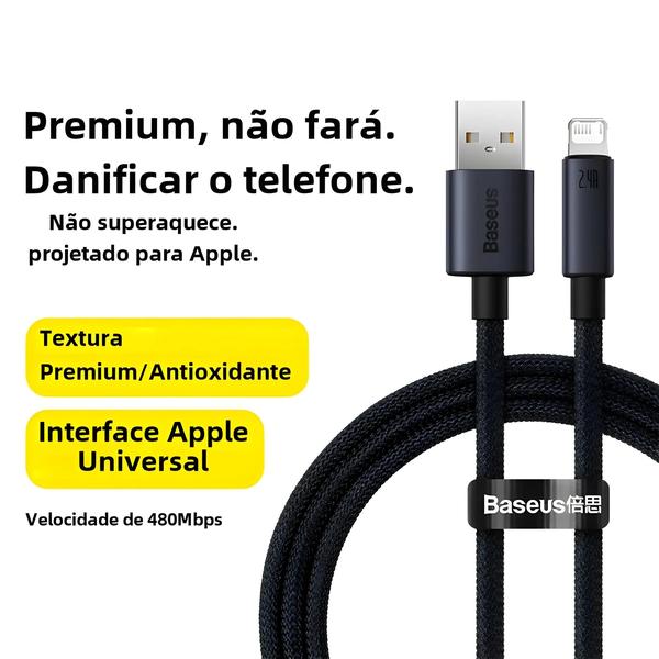 Imagem de Cabo USB de Carga Rápida 2.4A para iPhone 13/12/11/Pro/Max/8/X