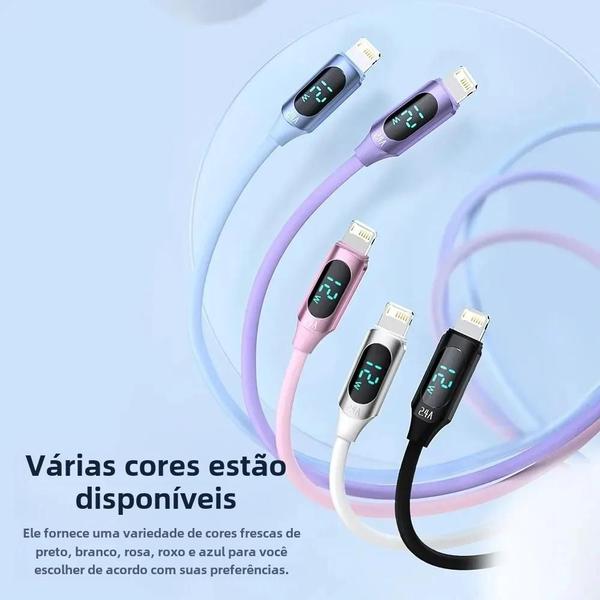 Imagem de Cabo USB de Carregamento Rápido para iPhone 14/13/12/11 - Fio Carregador Lightning