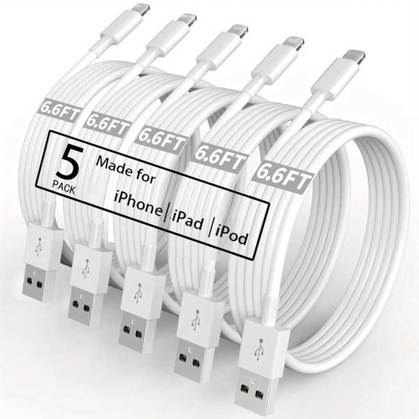 Imagem de Cabo USB de Carregamento Rápido para iPhone 14/13/12/11/X/XR/8/7 - Acessórios Apple