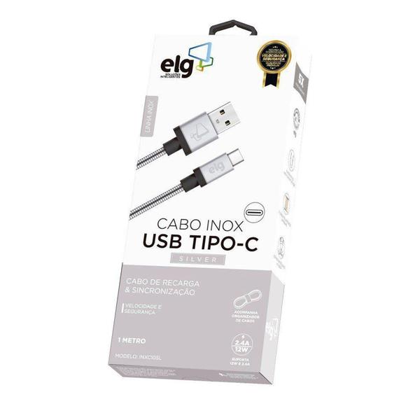 Imagem de Cabo USB ELG Tipo C Inox INXC10SL