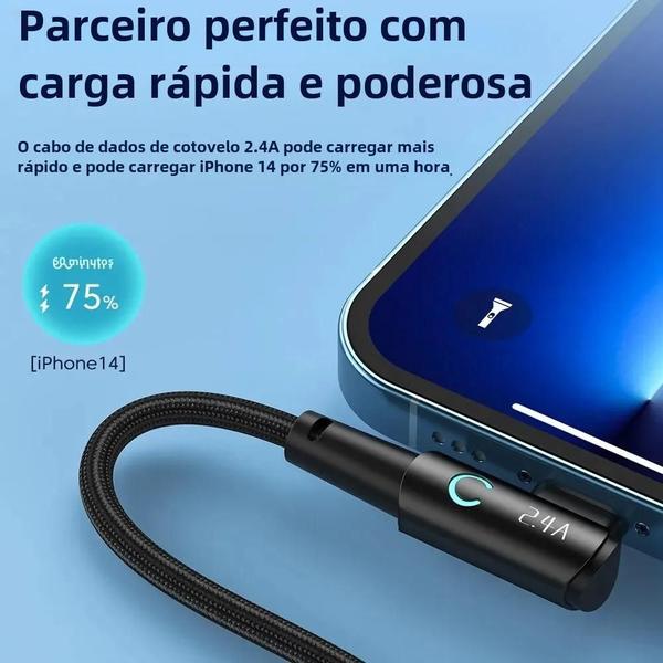 Imagem de Cabo USB Lightning Toocki para iPhone 14/13/12/11 Pro Max - Carregamento Rápido