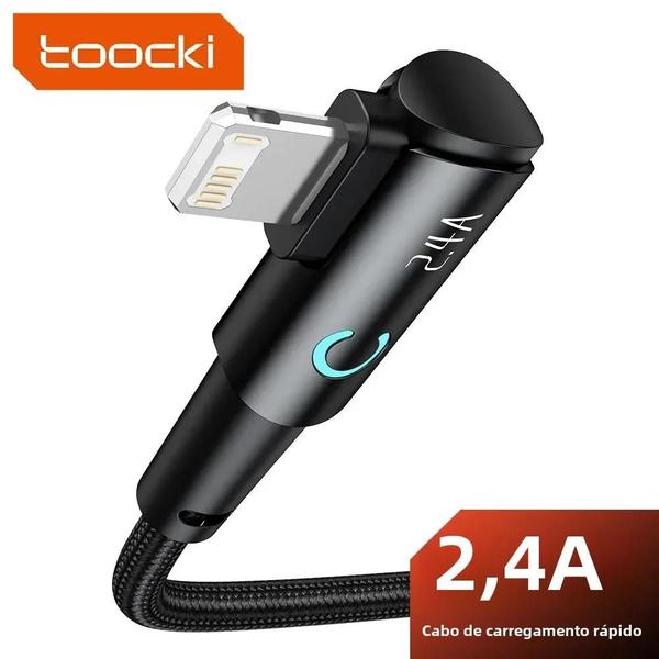 Imagem de Cabo USB Lightning Toocki para iPhone 14/13/12/11 Pro Max - Carregamento Rápido