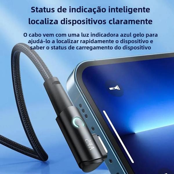 Imagem de Cabo USB Lightning Toocki para iPhone 14/13/12/11 Pro Max - Carregamento Rápido