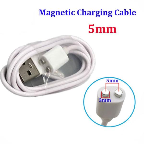 Imagem de Cabo Usb Magnético 2 Polos 5mm Para Vibradores Massageador