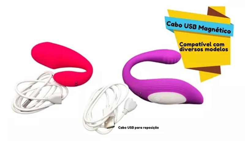Cabo Usb Magnético 2 Polos 7mm Para Vibradores Massageador - YTMQL Imagem de Cabo Usb Magnético 2 Polos 7mm Para Vibradores Massageador