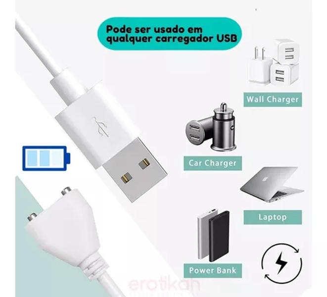 Cabo Usb Magnético 2 Polos 7mm Para Vibradores Massageador - YTMQL Imagem de Cabo Usb Magnético 2 Polos 7mm Para Vibradores Massageador