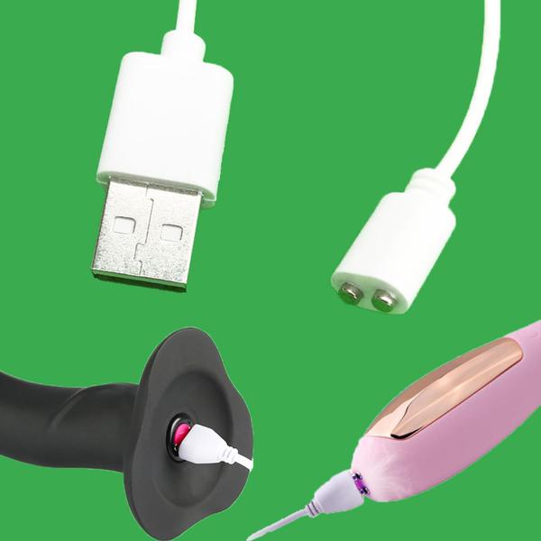 Cabo Usb Magnético 2 Polos 7mm Para Vibradores Massageador - YTMQL Imagem de Cabo Usb Magnético 2 Polos 7mm Para Vibradores Massageador