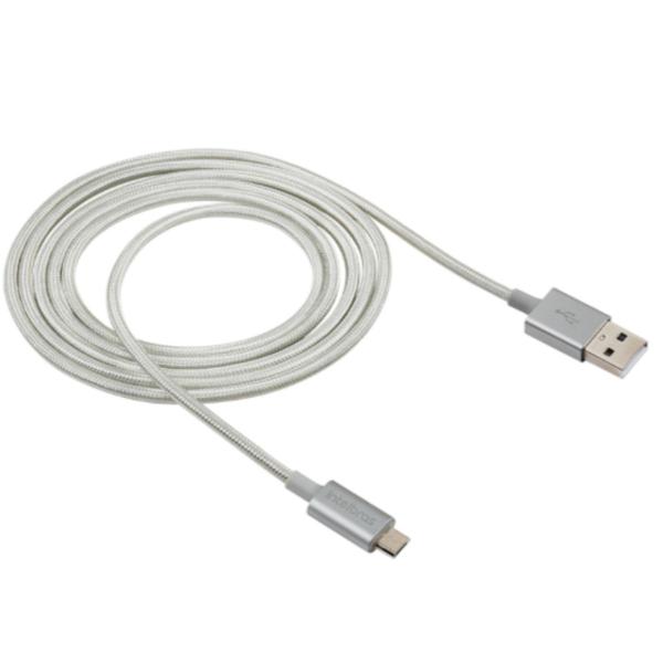 Imagem de Cabo usb - micro usb 1,5m nylon branco euab 15nb - intelbras