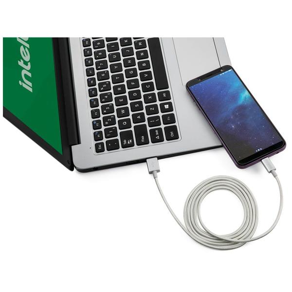 Imagem de Cabo USB  para Micro USB 1,5m Nylon EUAB 15 NB Intelbras