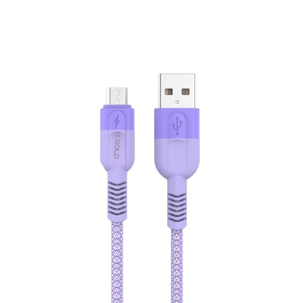 Imagem de Cabo USB Para Micro USB, Carregamento Rápido, 1 Metro de Comprimento, CB103-1, A'Gold - Roxo