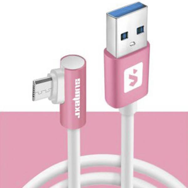 Imagem de Cabo Usb para V8 Ponta 90 Acabamento Emborrachado Sumexr - SS-B9-V8