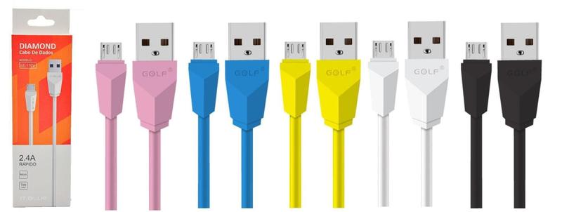 Imagem de Cabo usb série Diamond 2.4 A Micro USB 1 Metro Preto - It-Blue