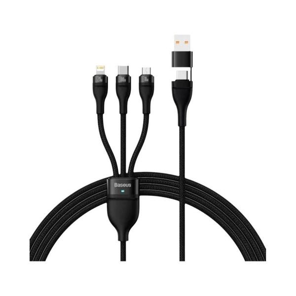 Imagem de Cabo USB Tipo C 3 em 1 (100W) - Carregador para iPhone, Samsung, Xiaomi e Macbook