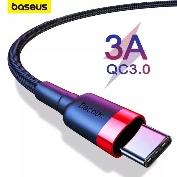 Cabo USB Tipo C Baseus - Carga Rápida 3.0 para Xiaomi, Samsung S20 e S10 Imagem de Cabo USB Tipo C Baseus - Carga Rápida 3.0 para Xiaomi, Samsung S20 e S10