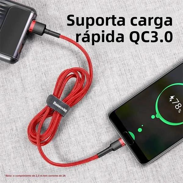 Cabo USB Tipo C Baseus - Carga Rápida 3.0 para Xiaomi, Samsung S20 e S10 Imagem de Cabo USB Tipo C Baseus - Carga Rápida 3.0 para Xiaomi, Samsung S20 e S10