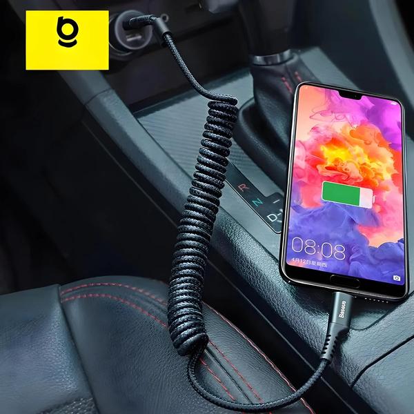 Cabo USB Tipo C Baseus Telescópico - Carregamento Rápido para Carro (Samsung, Xiaomi, Redmi) Imagem de Cabo USB Tipo C Baseus Telescópico - Carregamento Rápido para Carro (Samsung, Xiaomi, Redmi)