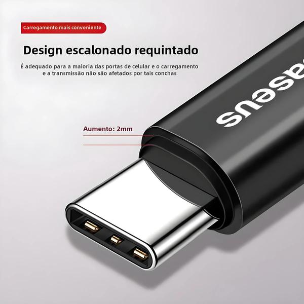 Cabo USB Tipo C Baseus Telescópico - Carregamento Rápido para Carro (Samsung, Xiaomi, Redmi) Imagem de Cabo USB Tipo C Baseus Telescópico - Carregamento Rápido para Carro (Samsung, Xiaomi, Redmi)