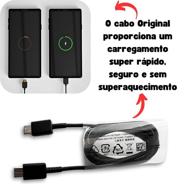 Imagem de Cabo USB Tipo C Duplo Original Samsung S20 S21 S22 S23