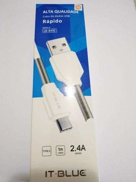 Imagem de Cabo usb tipo-c it-blue le-841c 1m turbo 3.1a reforçado